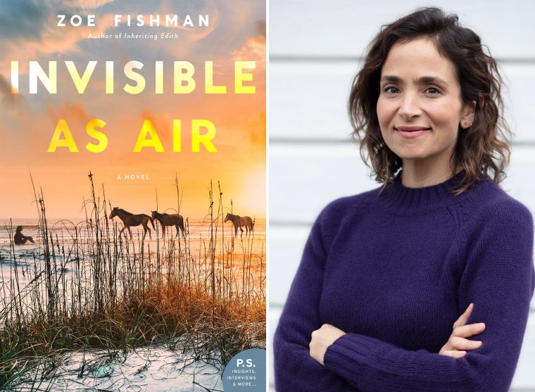 Invisible as Air book cover and headshot of Zoe Fisherman