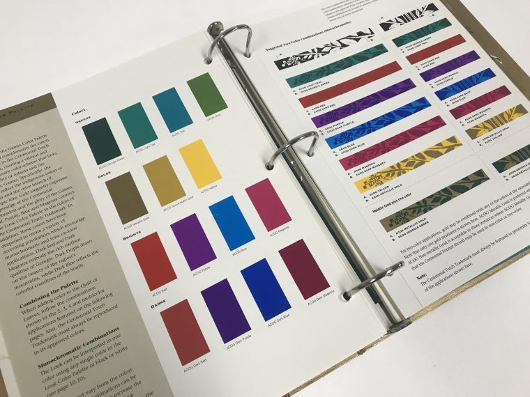 Color and motif specifications in ACOG Graphic Standards Manual