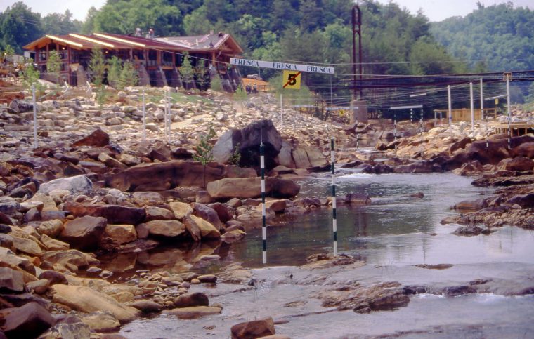 Construction of the Whitewater Venue in Ducktown, Tennessee