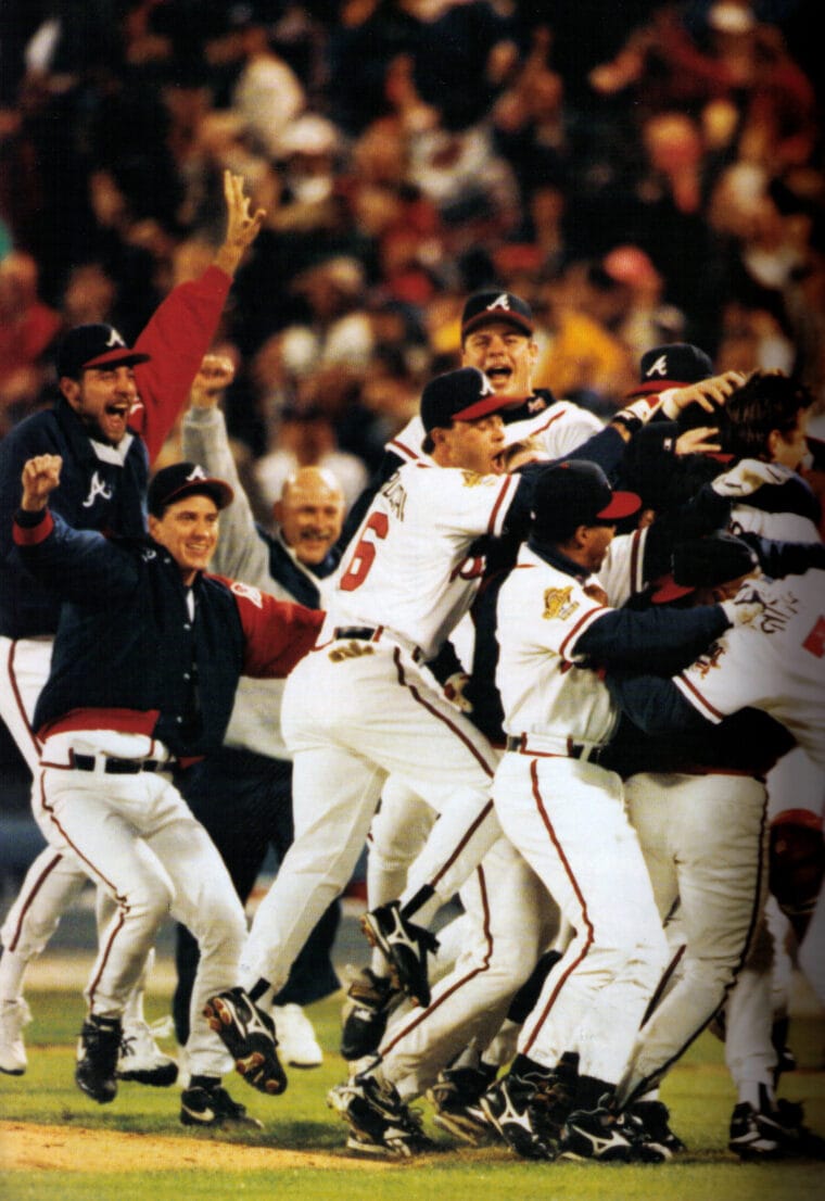 celebration from ATL braves