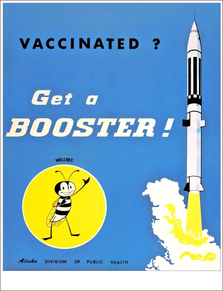 get a booster, vaccination poster