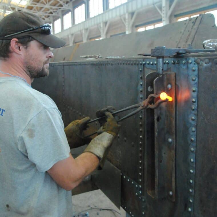 Nathaniel Watts, working on the texas locomotive