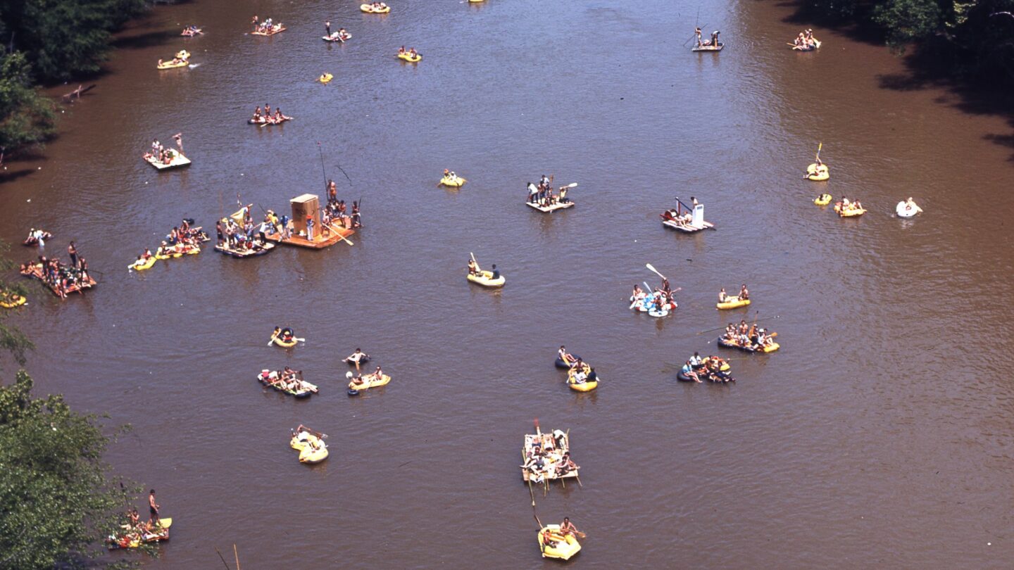 AHC Exhibitions: Chattahoochee Raft Race | Atlanta History Center