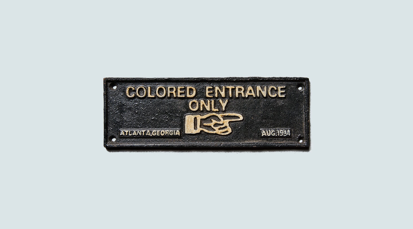 Jim Crow Sign