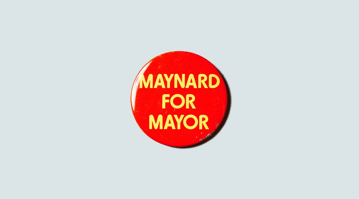 Maynard for Mayor button