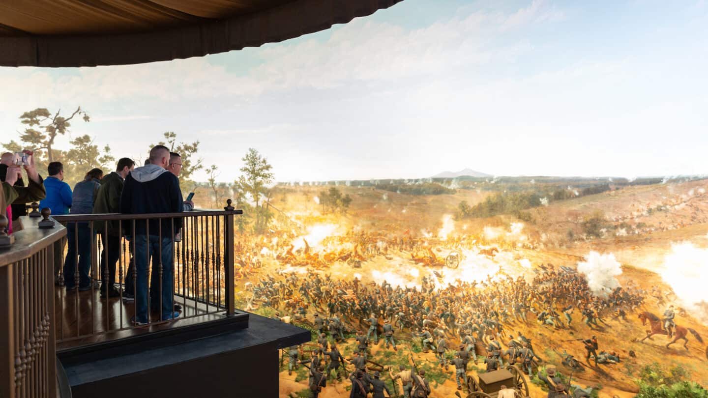 Cyclorama guests on opening day