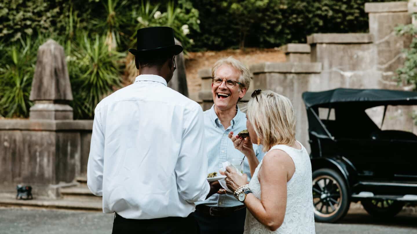 History after hours, guests enjoy refreshments