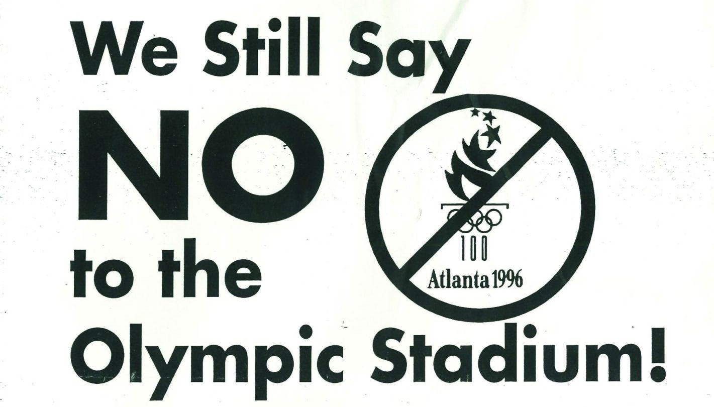 We Still Say No to the Olympic Stadium, poster