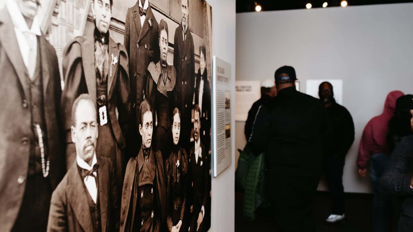 guests visit the exhibit MLK