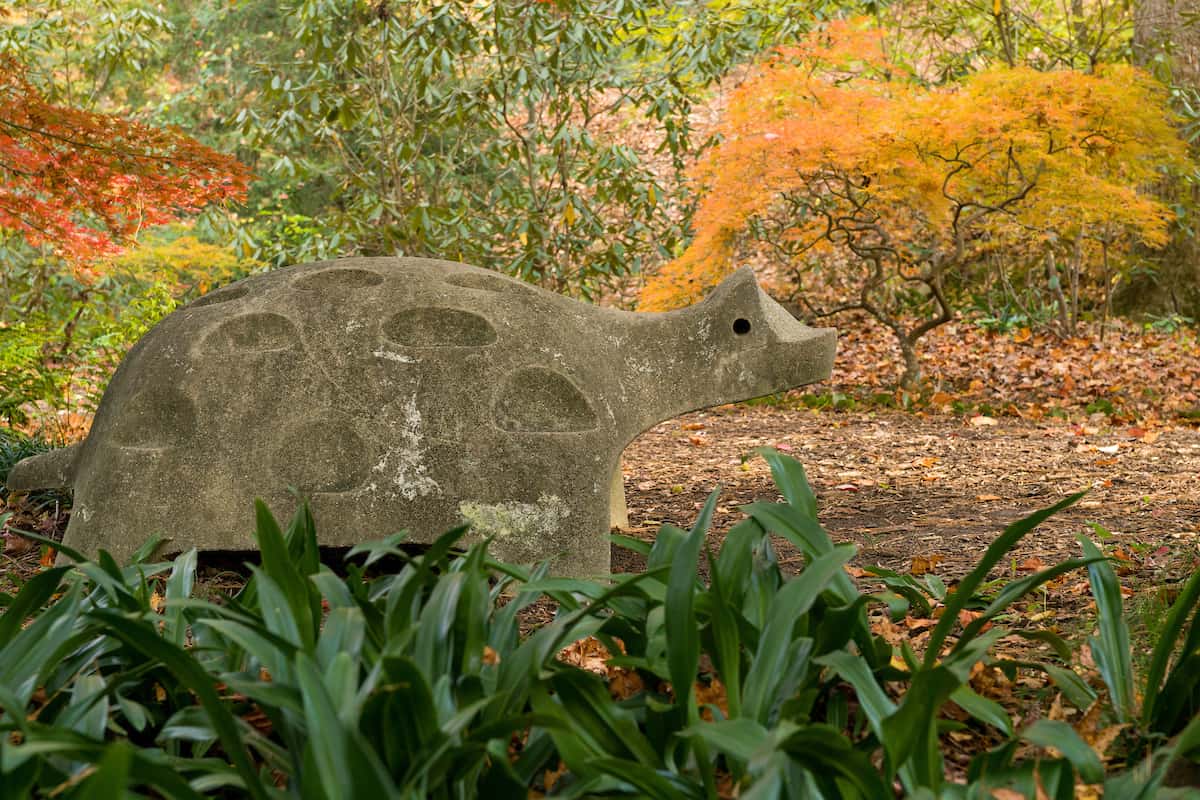 Sims Asian Garden, stone turtle
