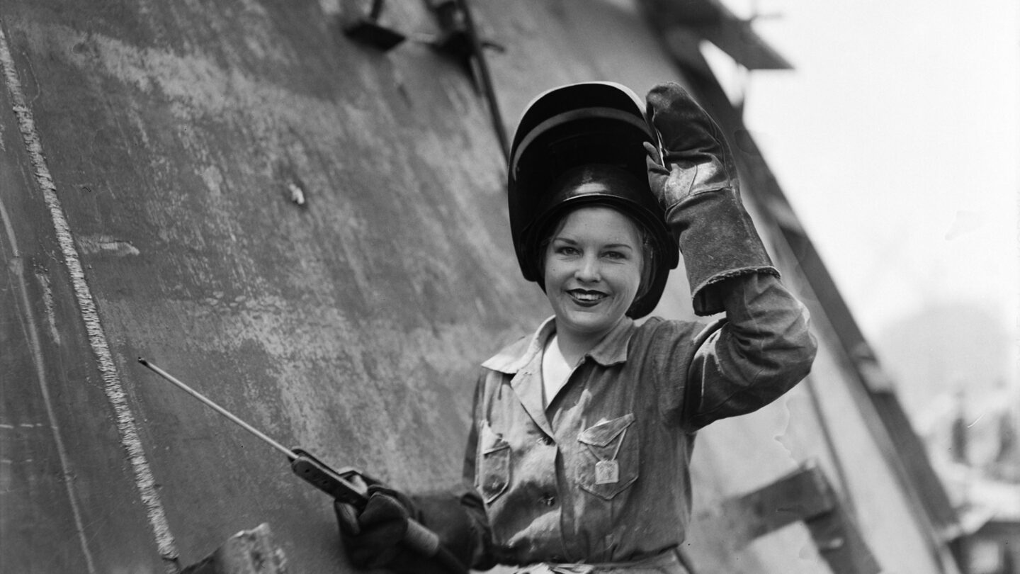 military woman wearing gear