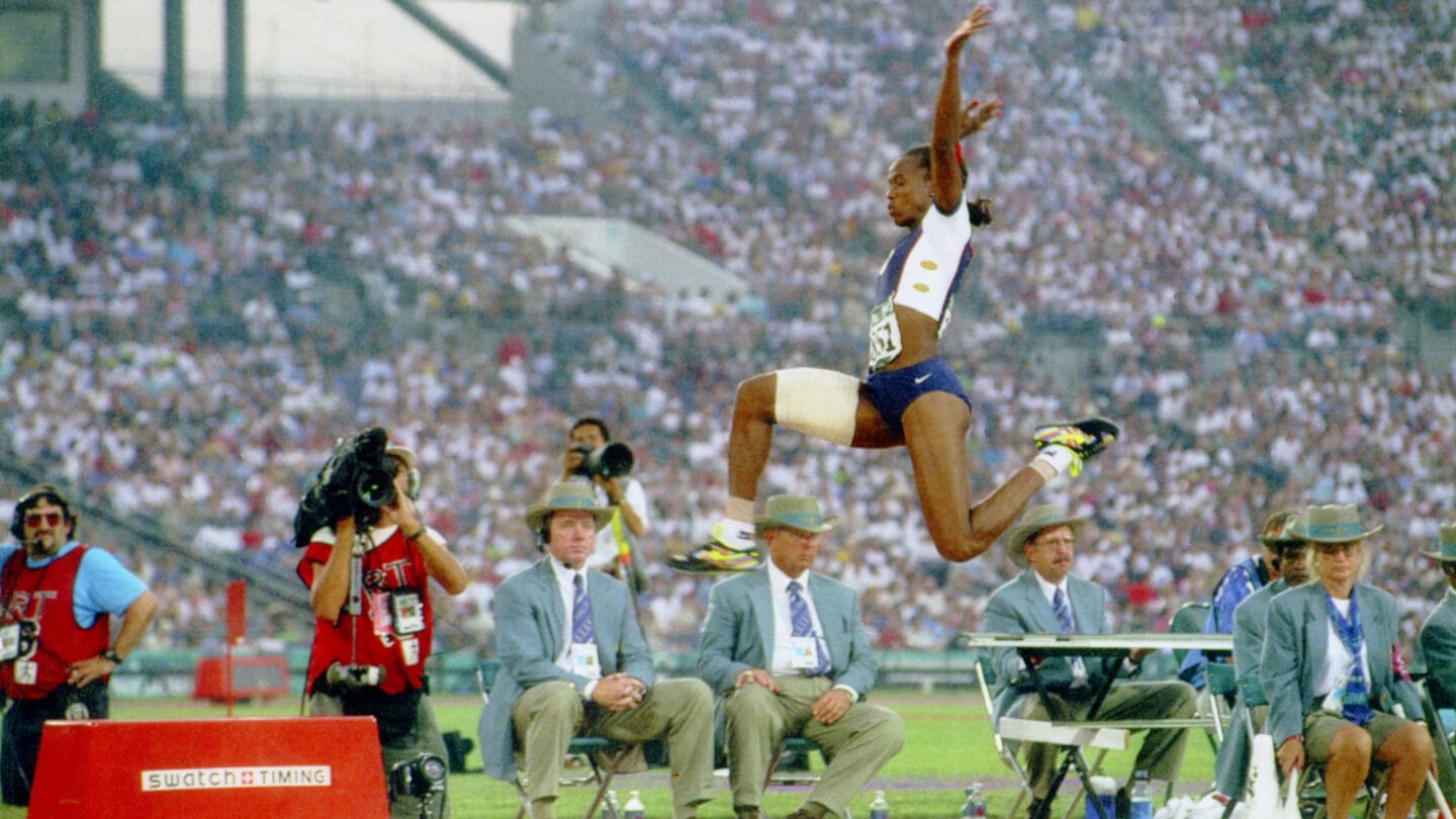 long jump action