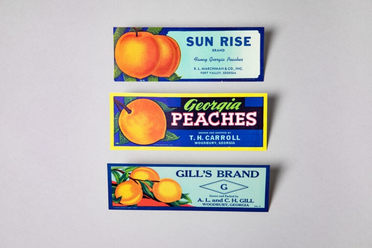 peach crate labels