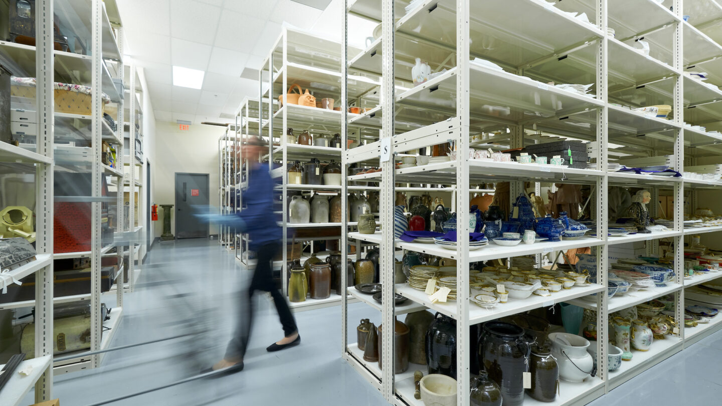 collections staff in collections storage