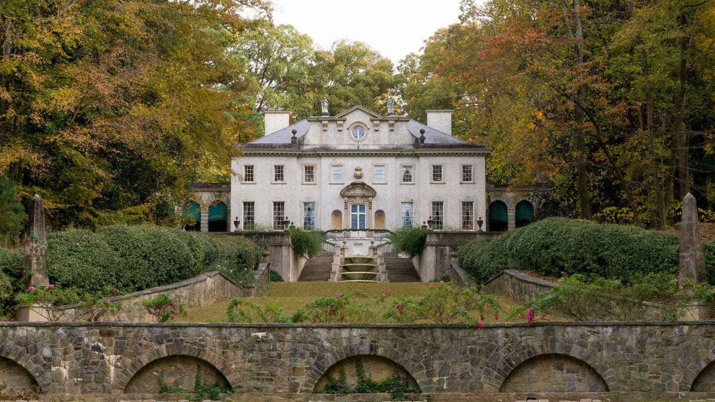 the front of the Swan House