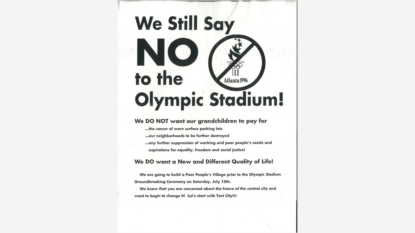 we will say no to the Olympic stadium poster