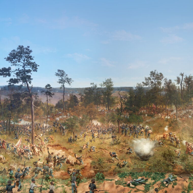 Cyclorama, the Big Picture, troops