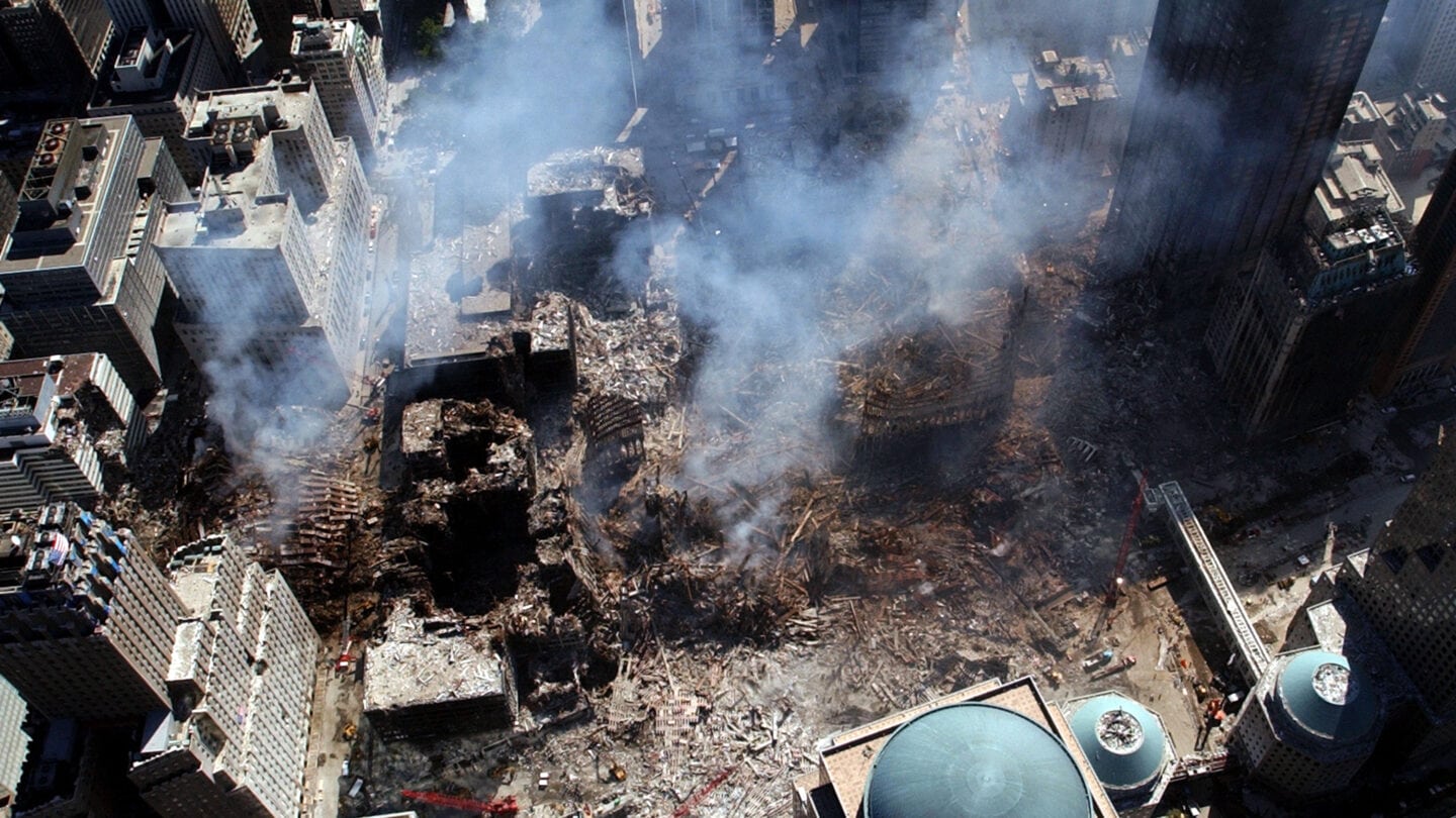 World Trade Center collapse following the Sept. 11 terrorist attack