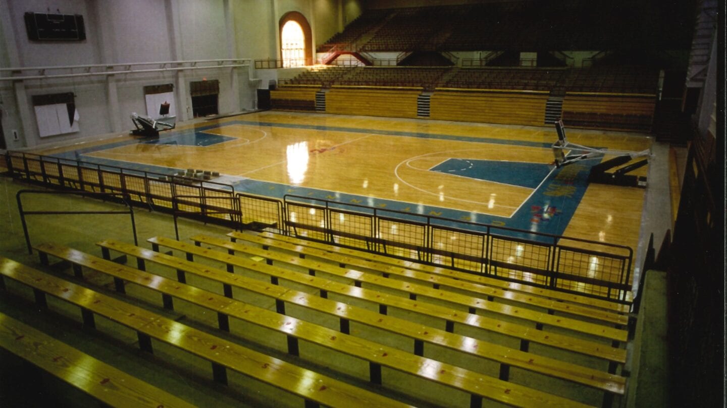 Interior of Morehouse College Gymnasium with Olympic Floor Treatment