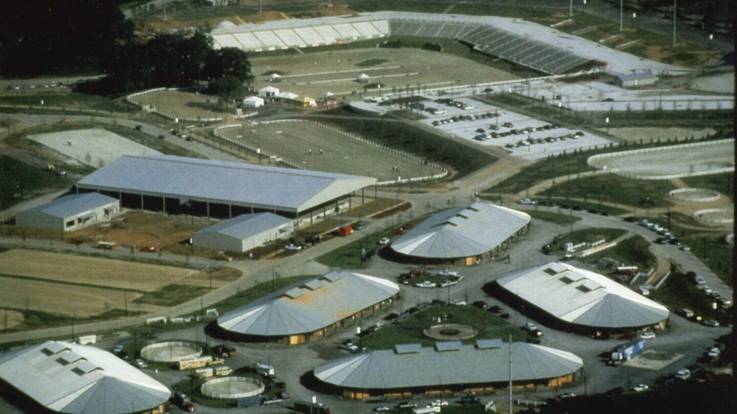 Aerial View of Pavilions and Competition Rings at Georgia International Horse Park