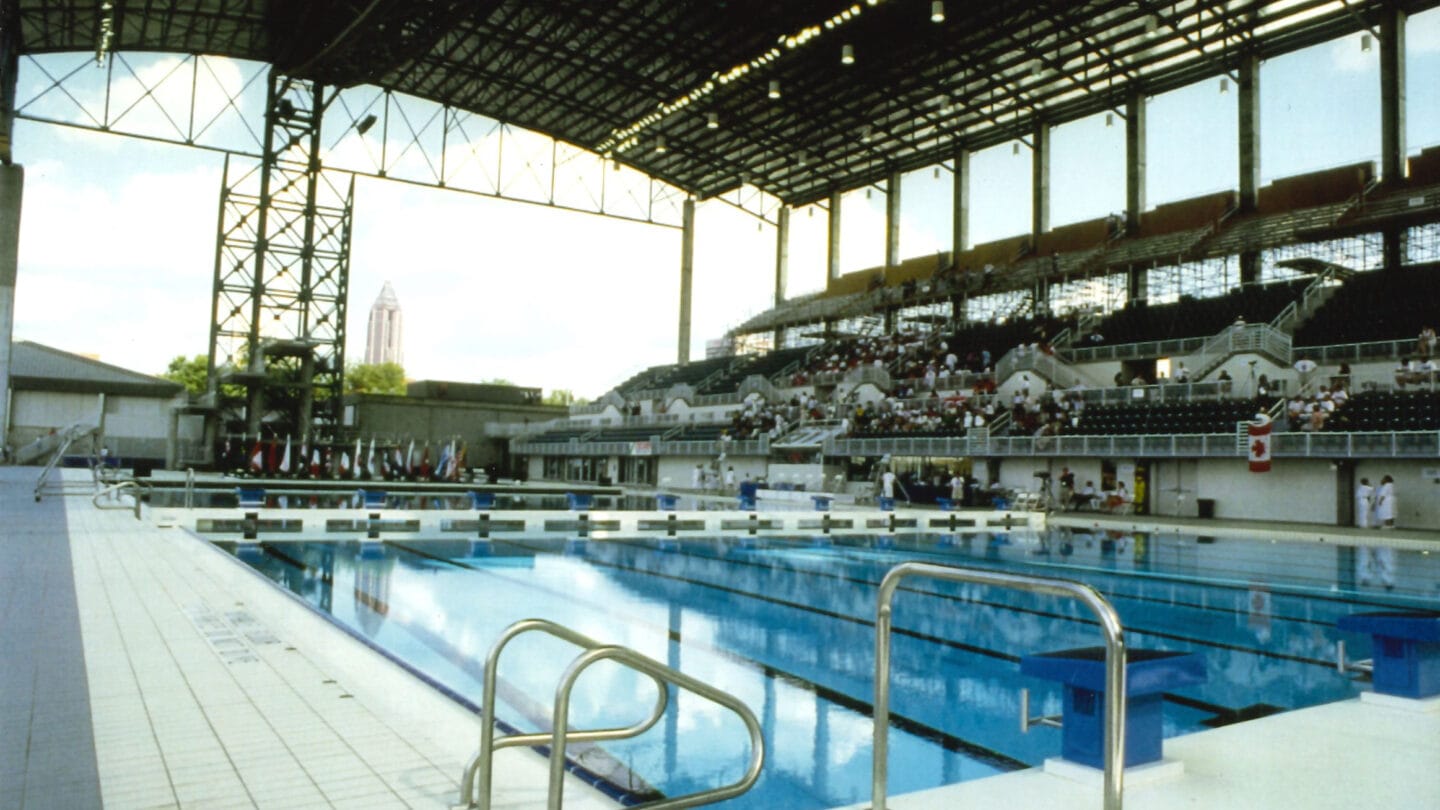 Interior of the Open-Air Portion of Georgia Tech Aquatic Center