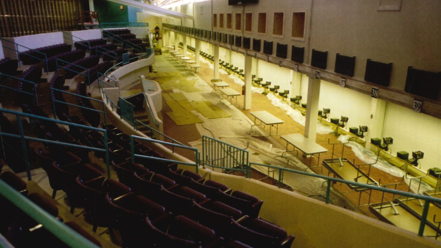 Interior of Wolf Creek Shooting Complex Arena Building