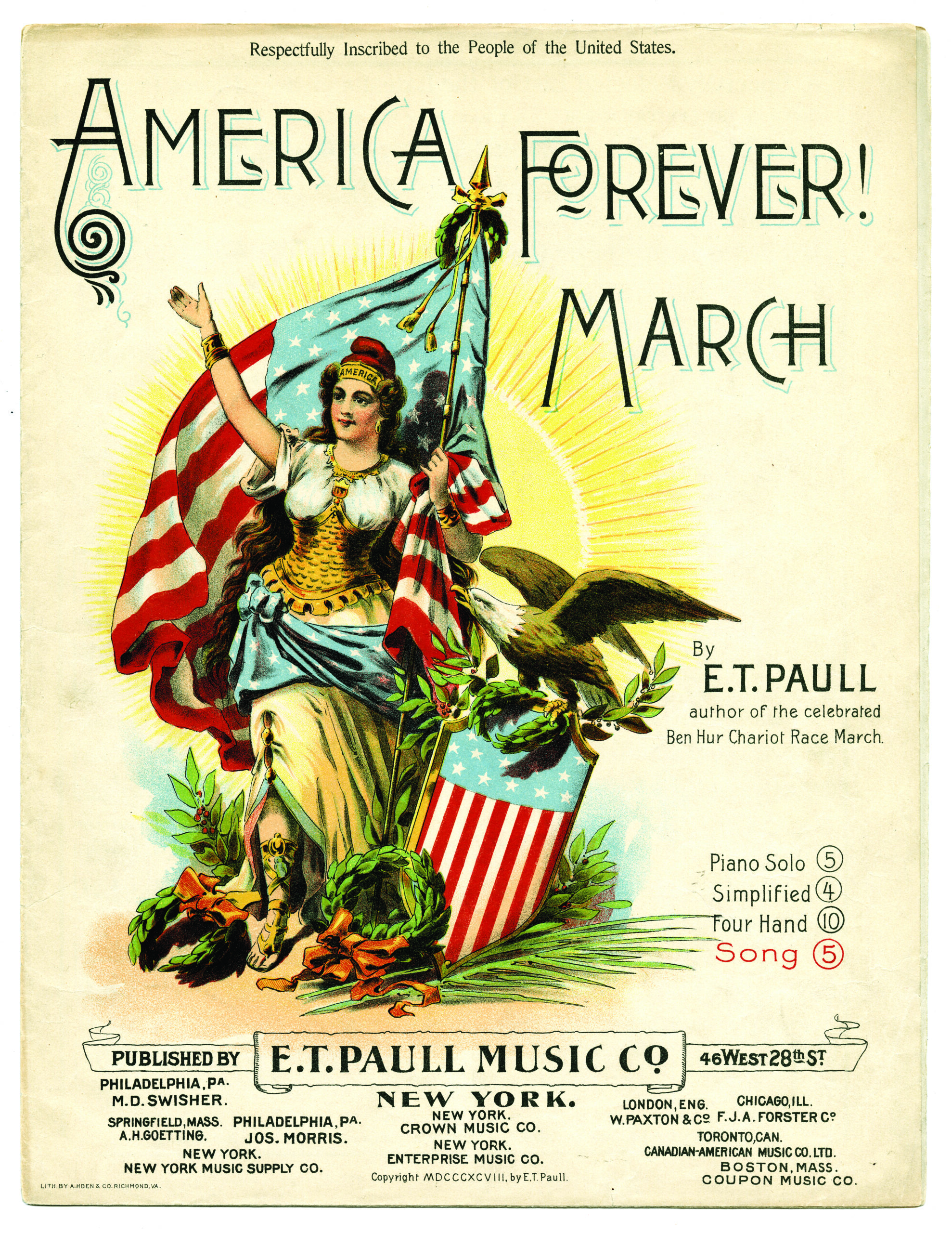 “America Forever! March” Sheet music cover