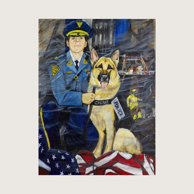 Police Officer & Rescue Dog, Caesar