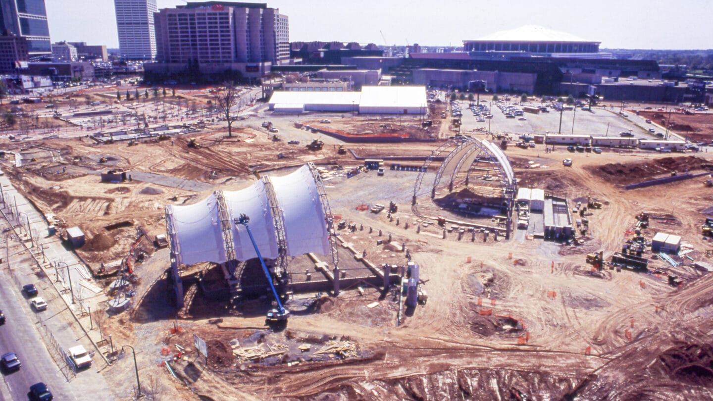 Early Construction of Centennial Olympic Park Beginning Beck & Gregg Building to Land Clearing