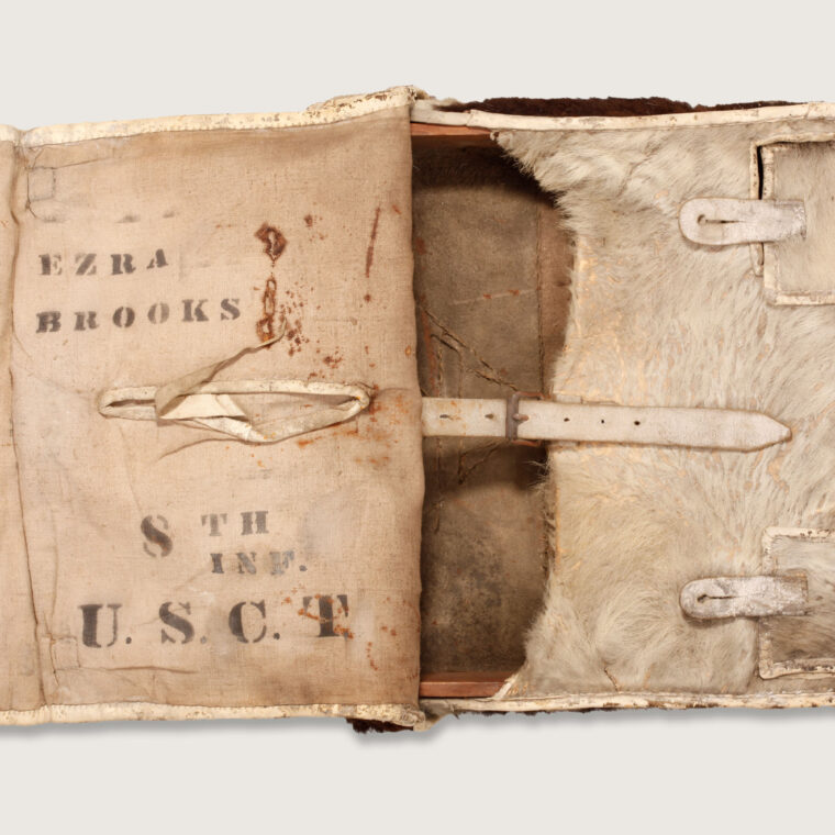 Private Ezra Brooks’s Knapsack, 8th U.S. Colored Infantry, 1864