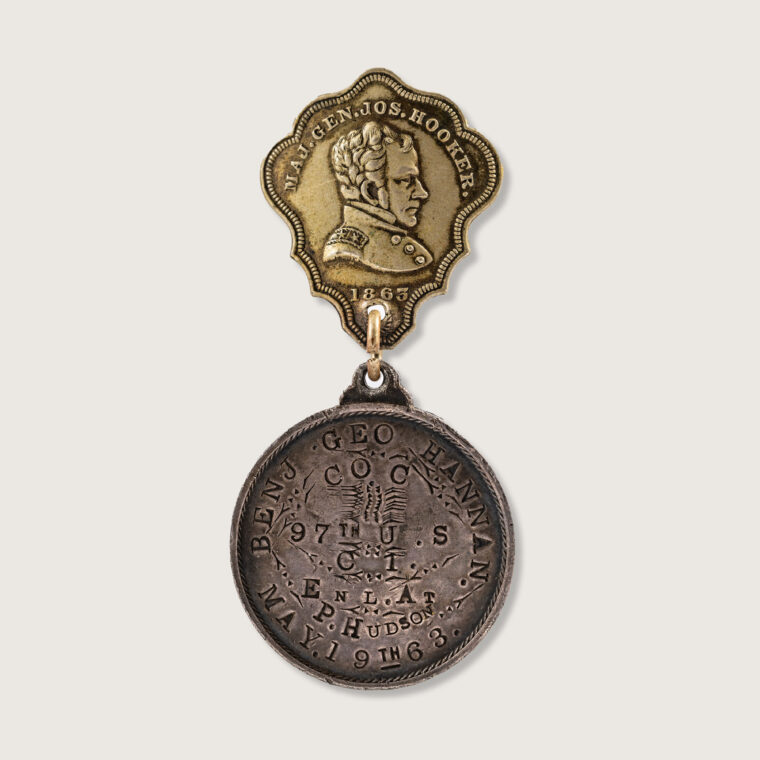 A Soldier’s Commemorative Badge, 97th U.S. Colored Infantry, 1865
