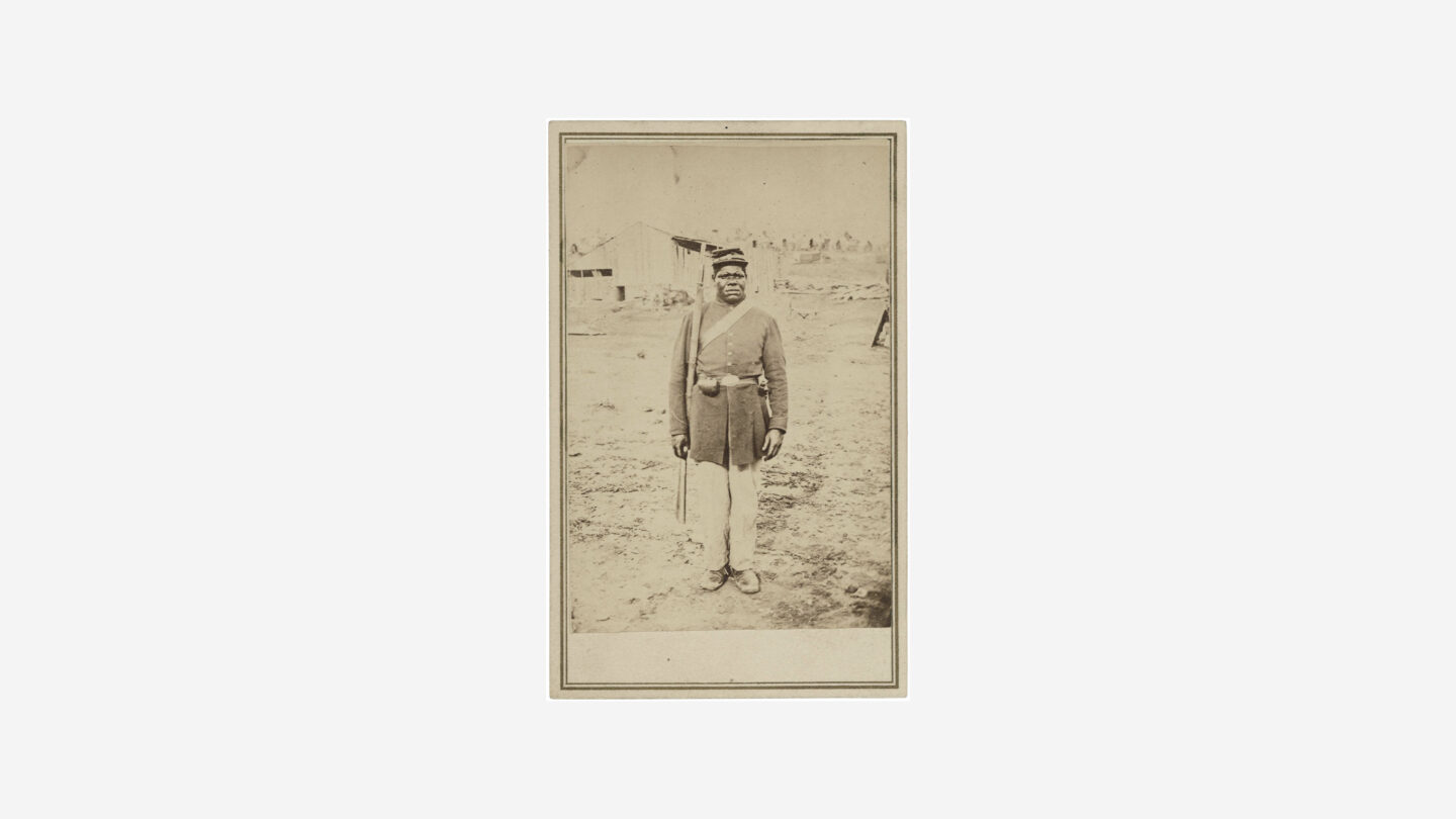 Private Hubbard Pryor after enlisting and joining the USCT