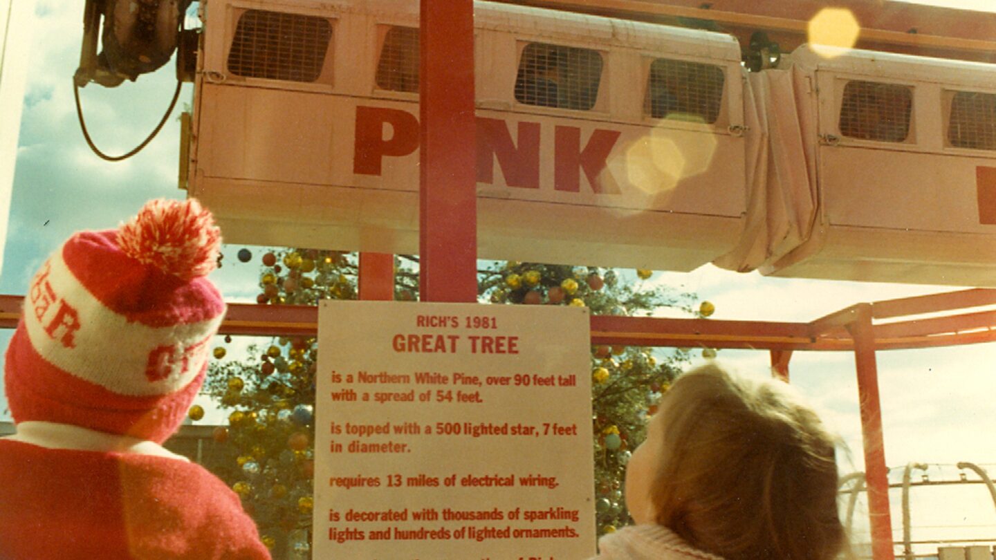 Children waiting in line to ride the Pink Pi
