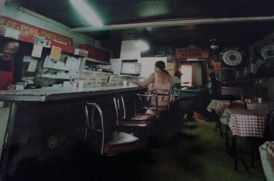 An interior view of Aleck's Barbecue Heaven.