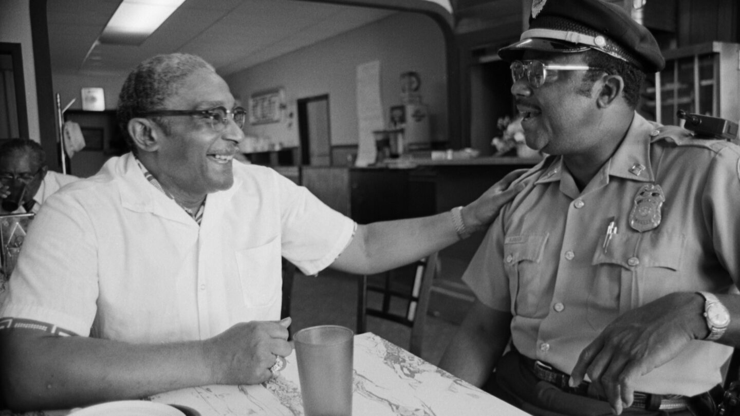 View of Maj. Howard Baugh of the City of Atlanta Police Department and State Representative E. J. Shepherd