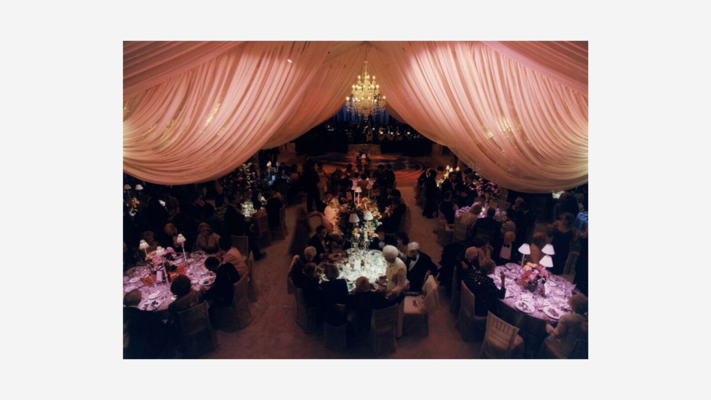 Aerial view of Swan House Ball
