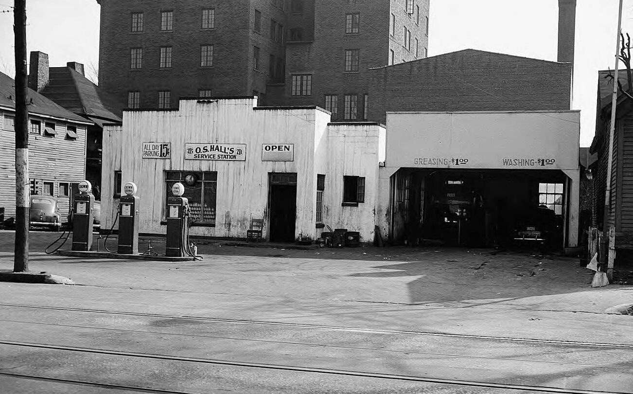 O.S. Hall's Service Station on Auburn Avenue.