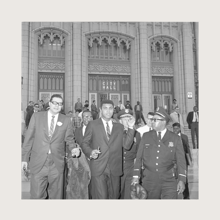 Muhammad Ali outside Atlanta City Hall