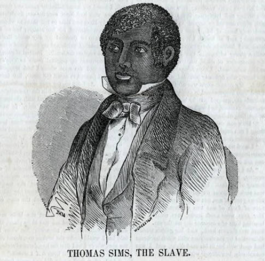 Engraving featuring the likeness of Thomas Sims