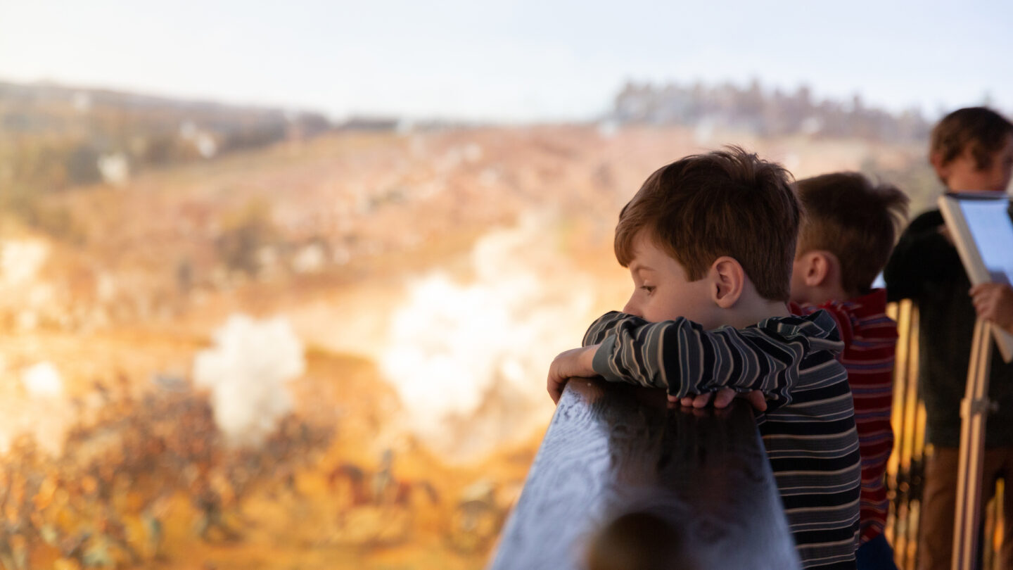 Child at Cyclorama opening day