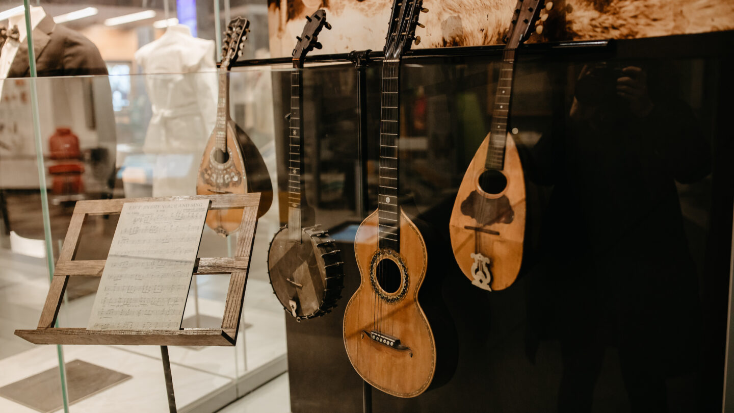 Guitars in Gatheround exhibit