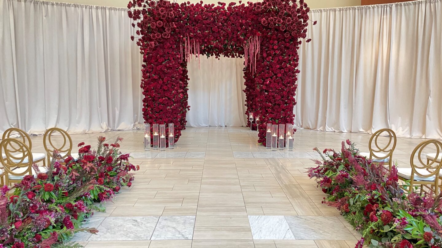 Atrium Wedding Ceremony Red
