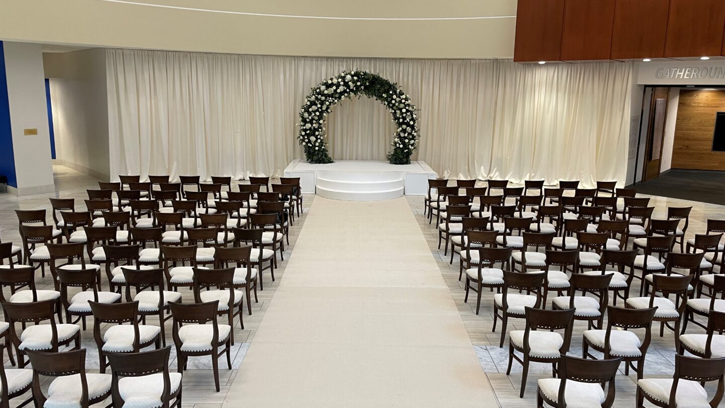 Atrium Wedding Ceremony White