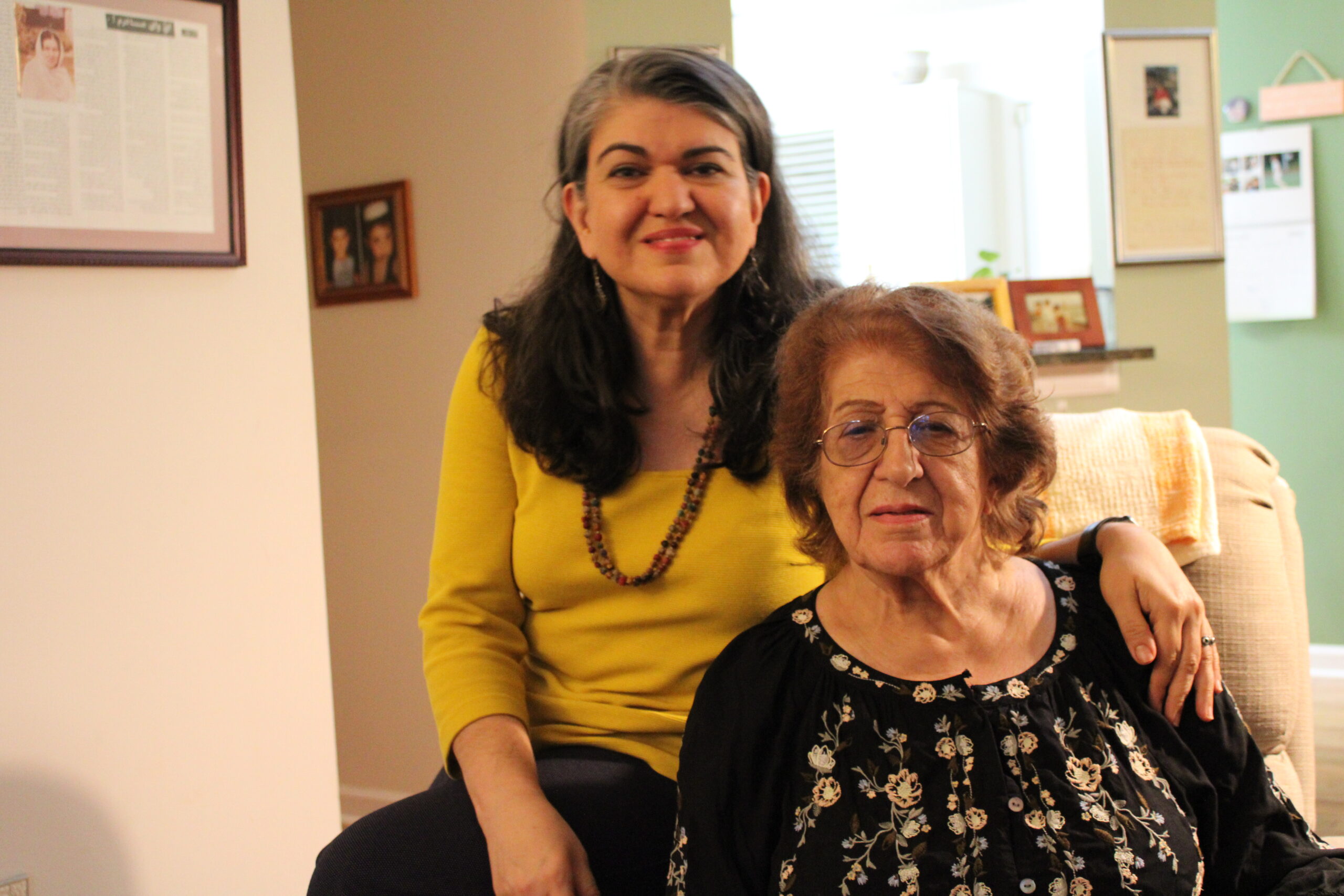Mariam Nassery with her daughter, Dr. Hogai Nassery, in her home in Avondale Estates
