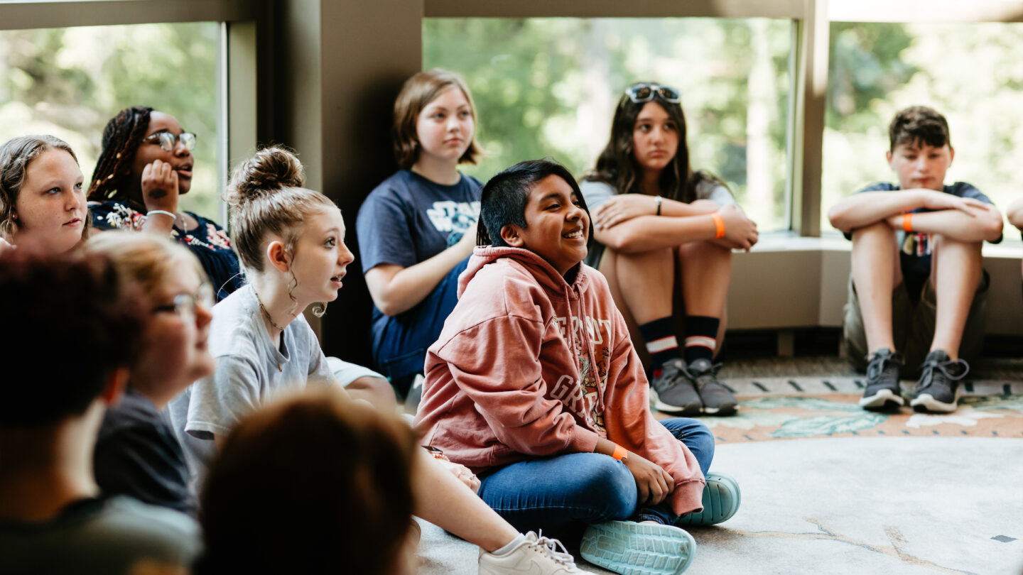 kids sitting on floor