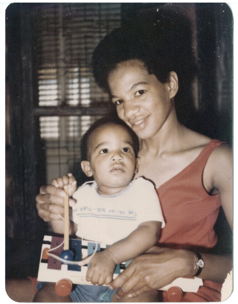 Ruby Doris Smith Robinson and son Kenneth Toure Robinson, circa 1965. 