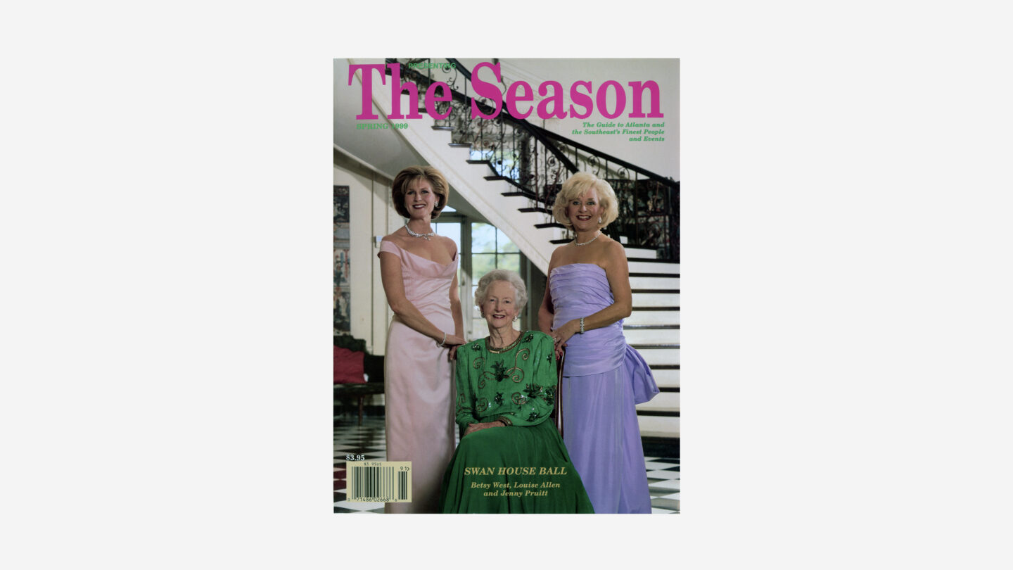 Betsy West, Louise Allen, and Jenny Pruitt on the cover of the Spring 1999 issue of The Season.