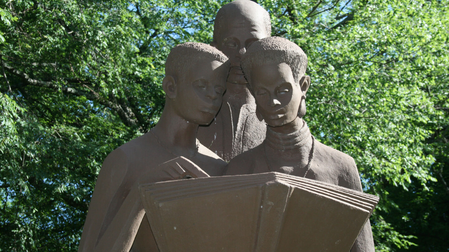 Morris Brown College United Negro College Fund statue on Morris Brown College’s campus