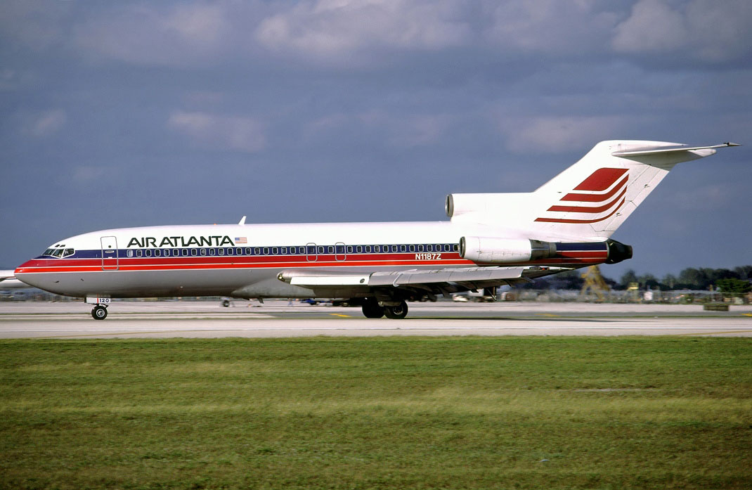 An Air Atlanta Boeing 727 at Miami International Airport in Miami, Florida