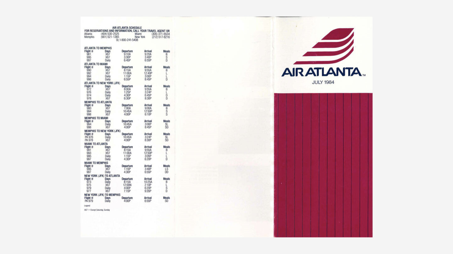 Air Atlanta timetable